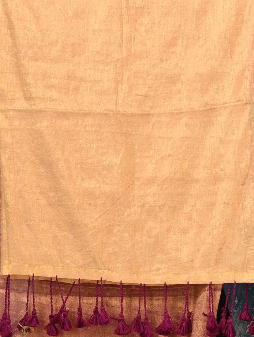 women solid handloom saree with blouse - 22140470 -  Standard Image - 6
