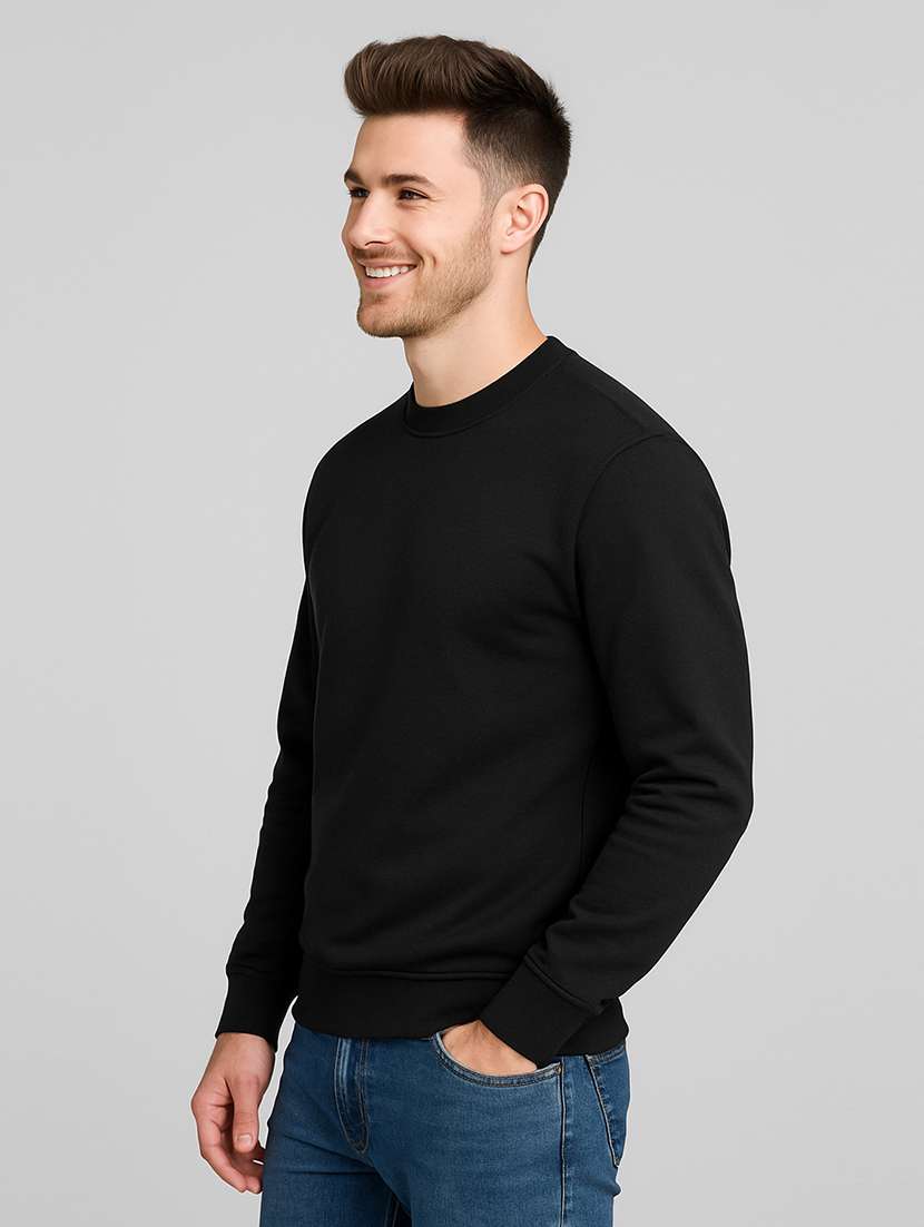 men solid long sleeve regular fit sweatshirt - 22140483 -  Standard Image - 1
