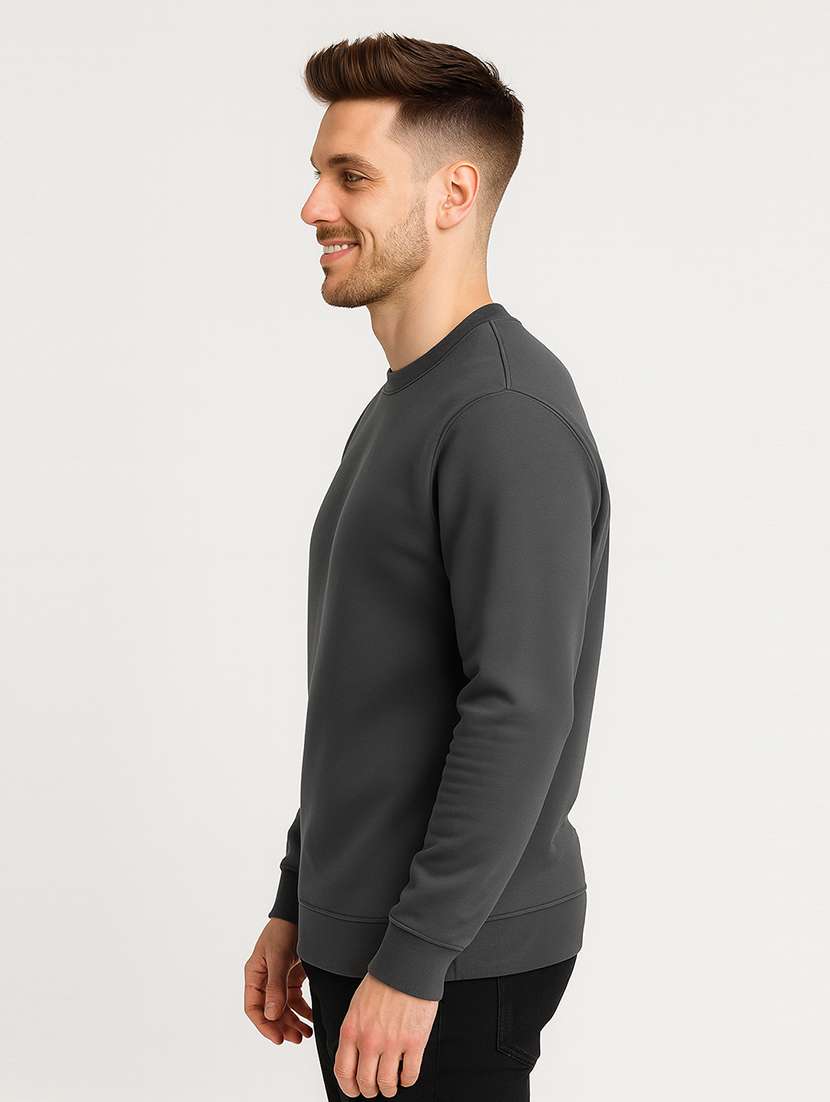 men solid long sleeve regular fit sweatshirt - 22140484 -  Standard Image - 1