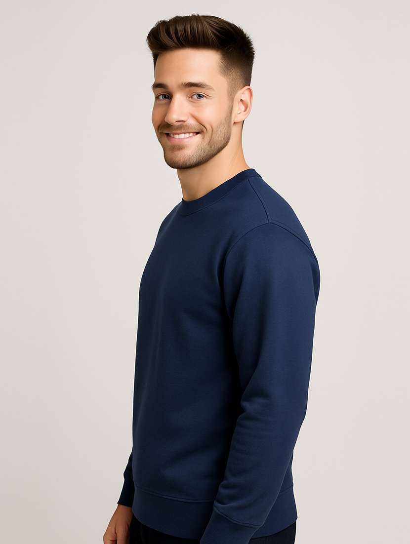 men solid long sleeve regular fit sweatshirt - 22140485 -  Standard Image - 1