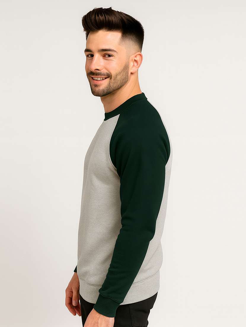 men color block long sleeve regular fit sweatshirt - 22140486 -  Standard Image - 1