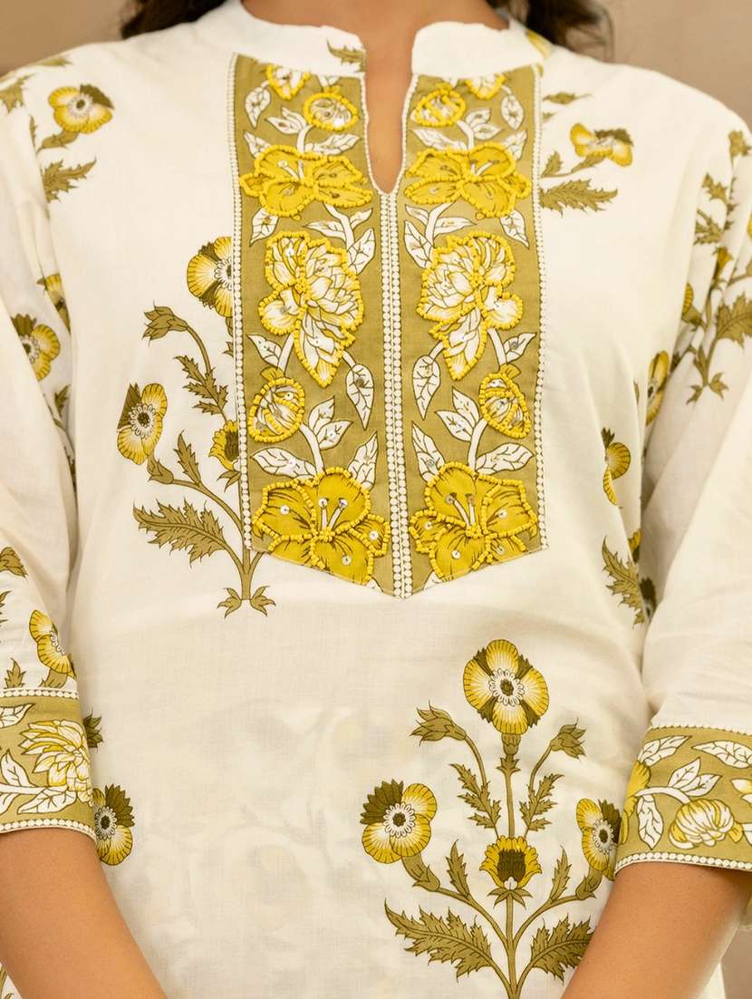 women floral printed three quarter sleeve kurta pant with dupatta set - 22140555 -  Standard Image - 6