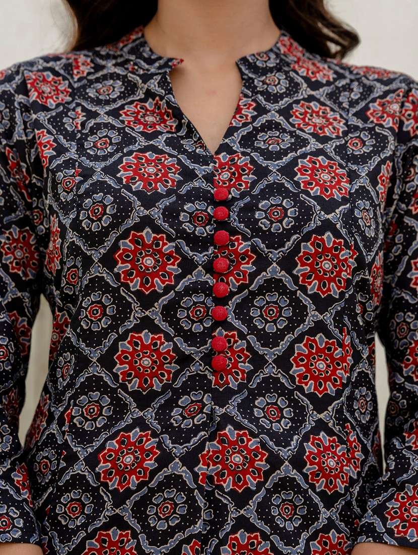 women printed three quarter sleeve kurta pant with dupatta set - 22140600 -  Standard Image - 6