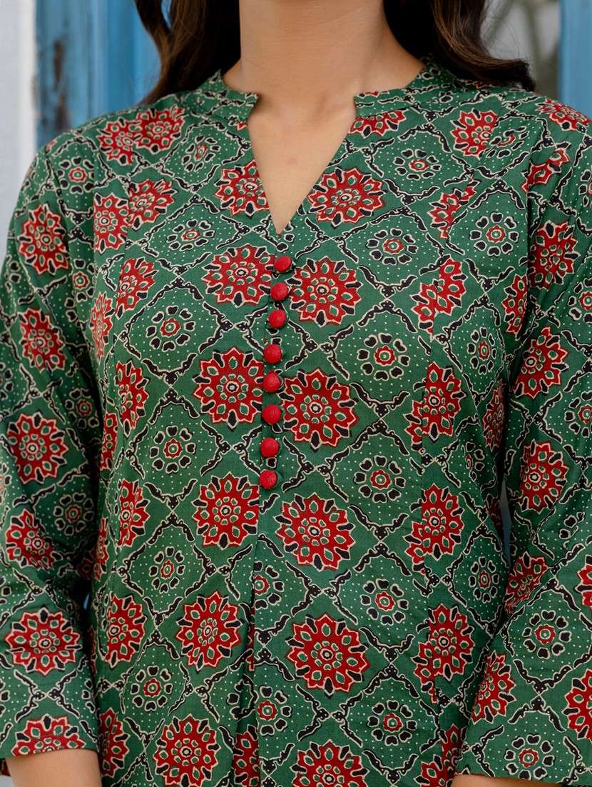 women printed three quarter sleeve kurta pant with dupatta set - 22140601 - Standard Image - 6