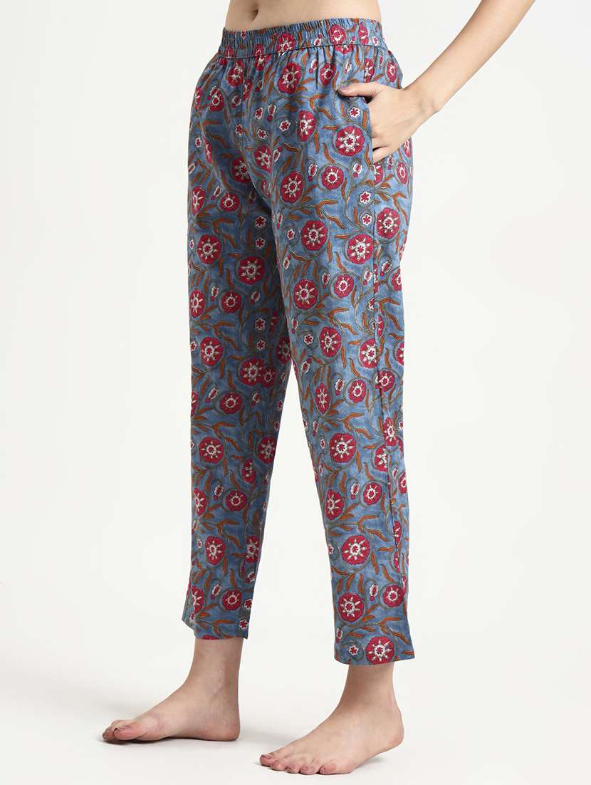 women printed nightwear pyjama set - 22140611 -  Standard Image - 4