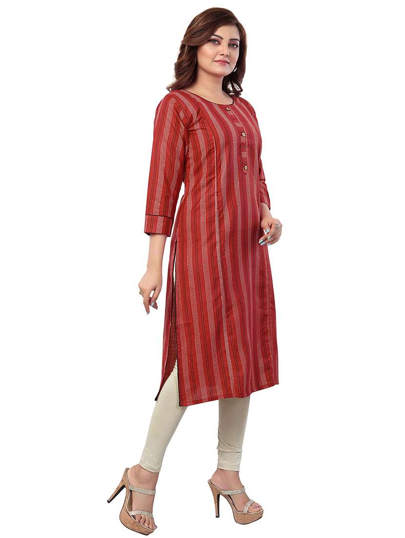 women self design three quarter sleeve maternity wear kurta - 22140630 -  Standard Image - 1