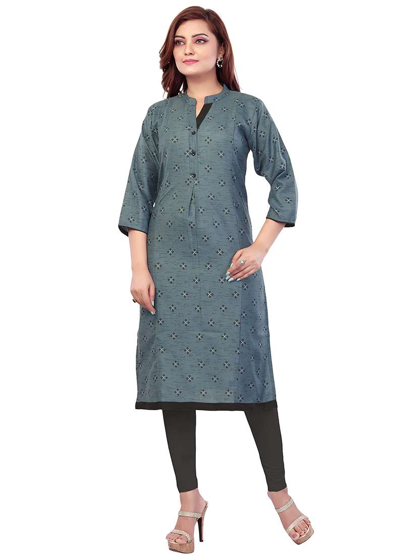 women printed three quarter sleeve maternity wear kurta - 22140651 -  Standard Image - 1