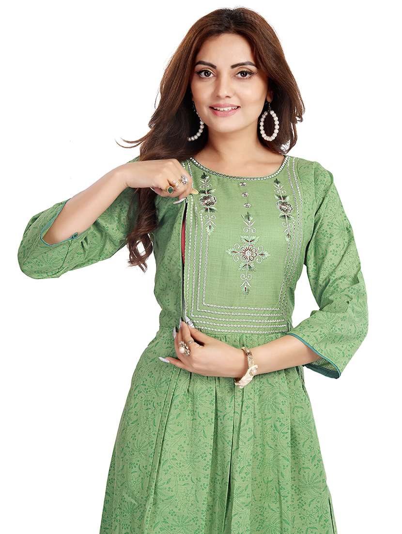 women printed three quarter sleeve maternity wear dress - 22140675 -  Standard Image - 4