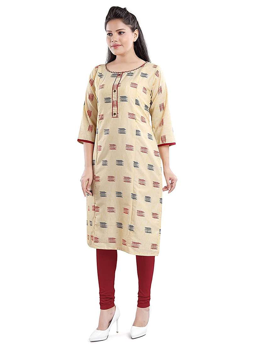 women self design three quarter sleeve maternity wear kurta - 22140679 -  Standard Image - 1