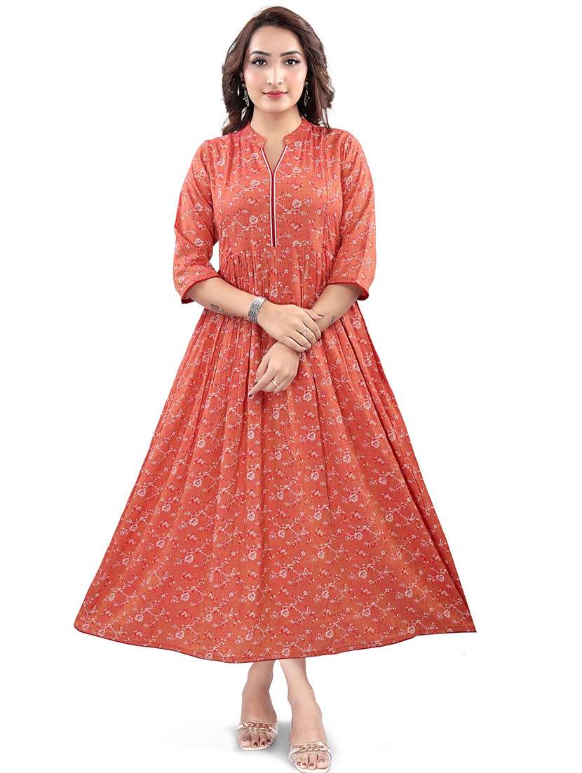 women floral printed three quarter sleeve maternity wear dress - 22140701 -  Standard Image - 1