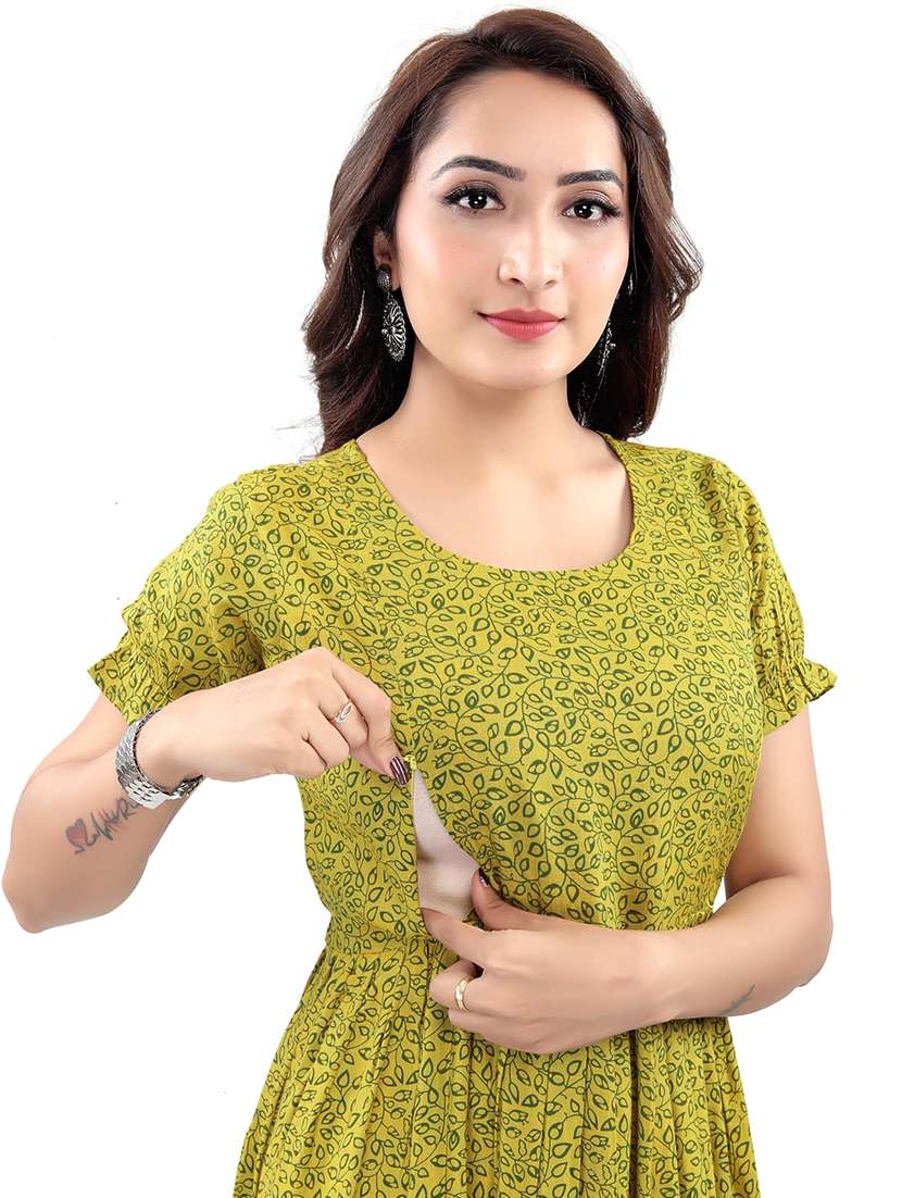 women printed short sleeve maternity wear dress - 22140703 -  Standard Image - 4