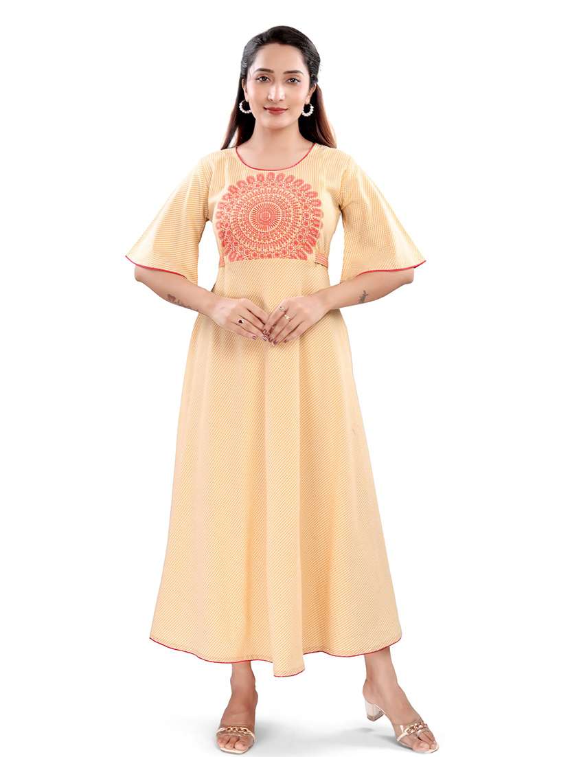 women printed flared sleeve maternity wear dress - 22140718 -  Standard Image - 1