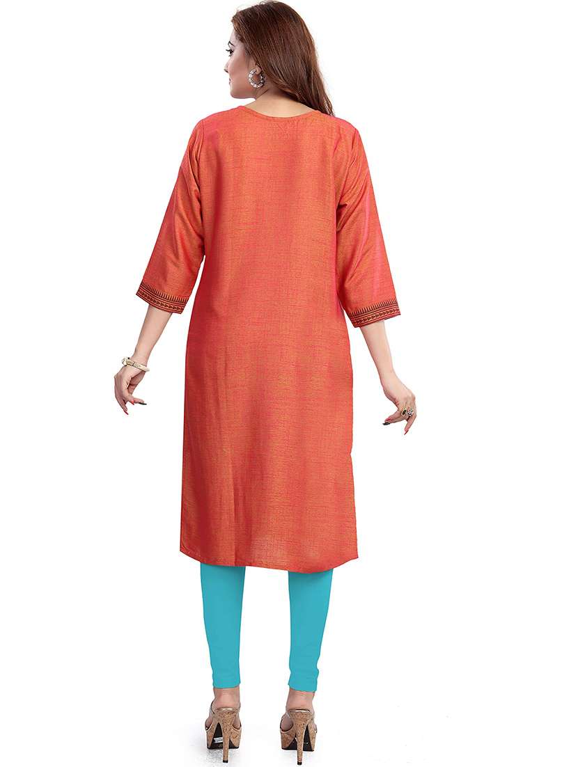 women printed three quarter sleeve maternity wear kurta - 22140753 -  Standard Image - 4