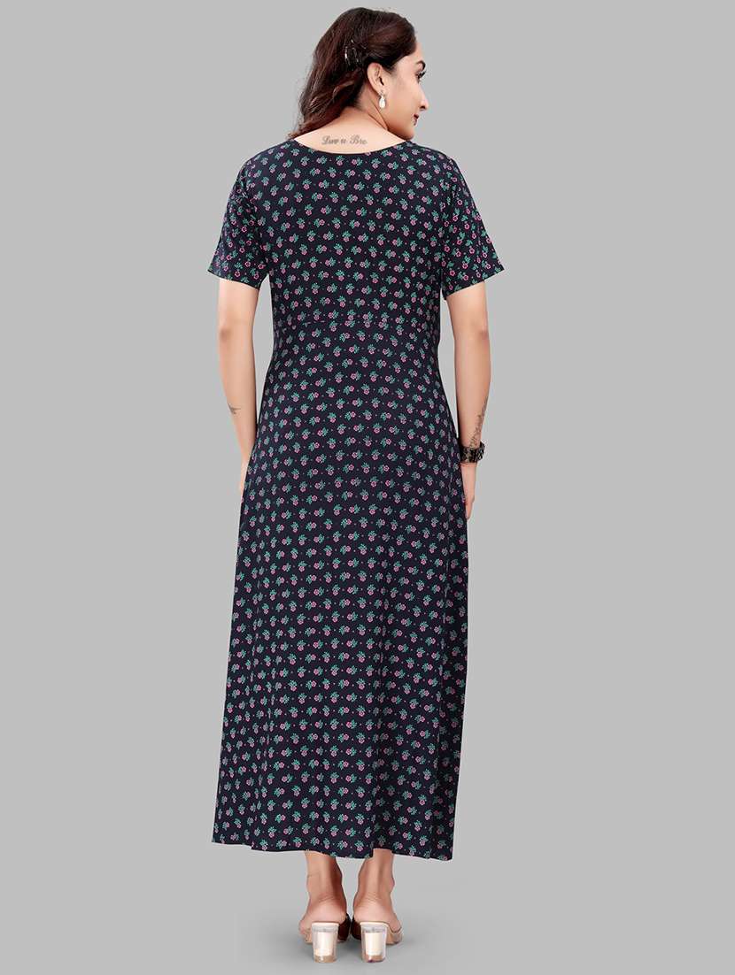 women printed short sleeve maternity wear nighty - 22140759 -  Standard Image - 6