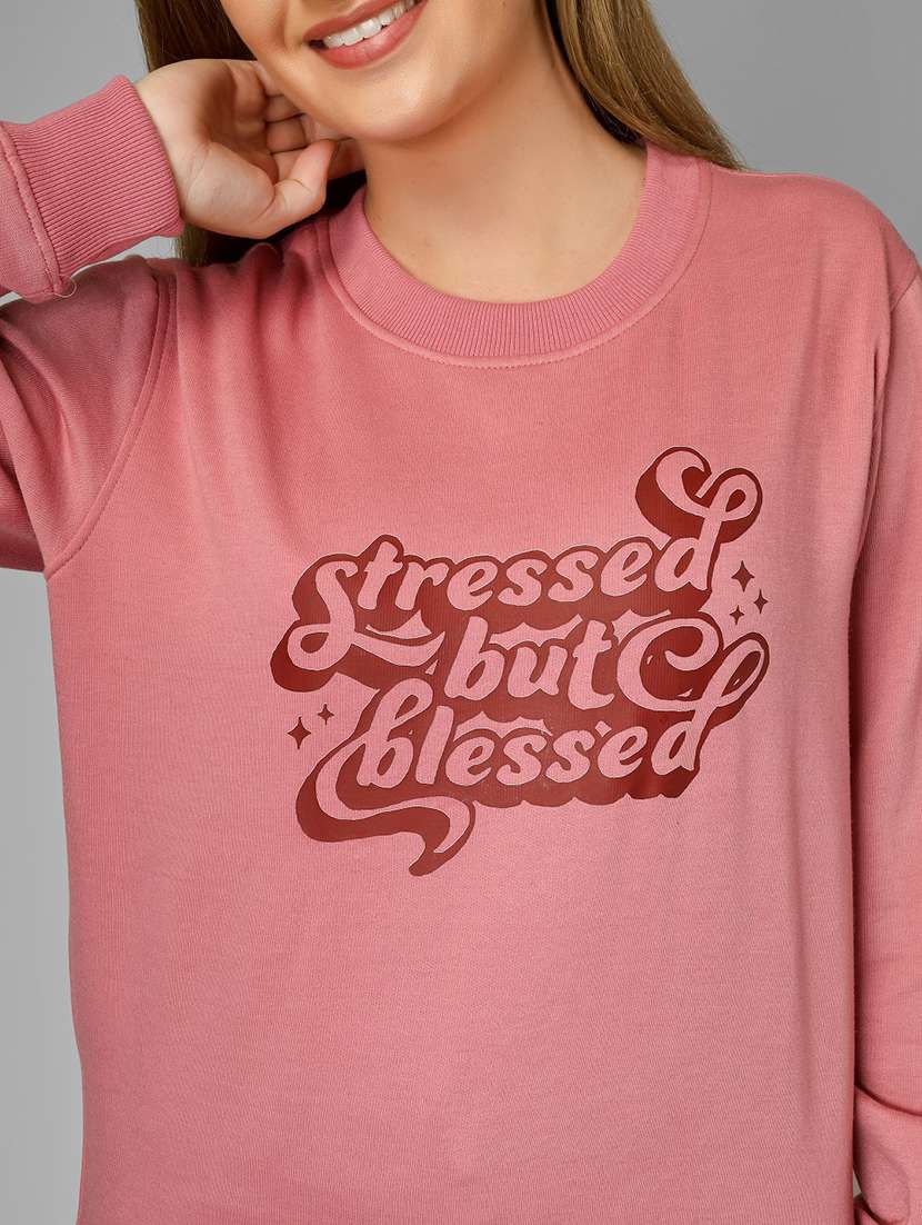 women printed long sleeve sweatshirt - 22140828 - Standard Image - 4