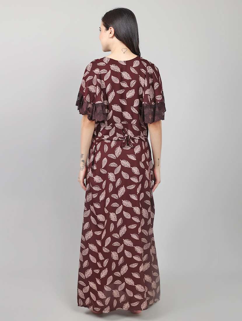 women printed short sleeve nighty  - 22140938 -  Standard Image - 4