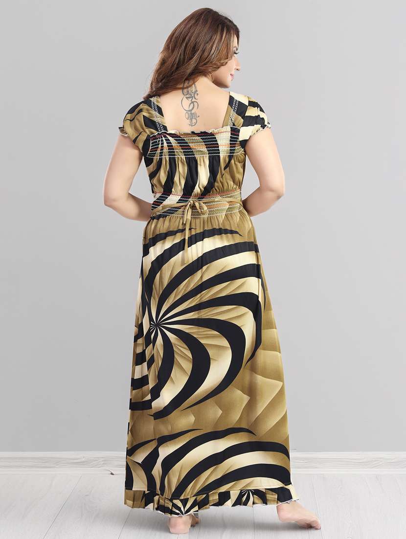 women printed short sleeve nighty - 22140942 -  Standard Image - 4