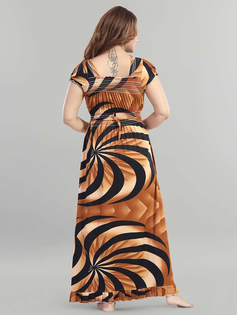 women printed short sleeve nighty - 22140944 -  Standard Image - 4