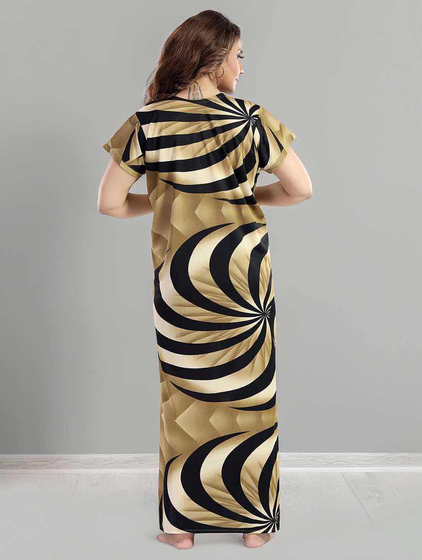 women printed short sleeve nighty - 22140948 -  Standard Image - 4