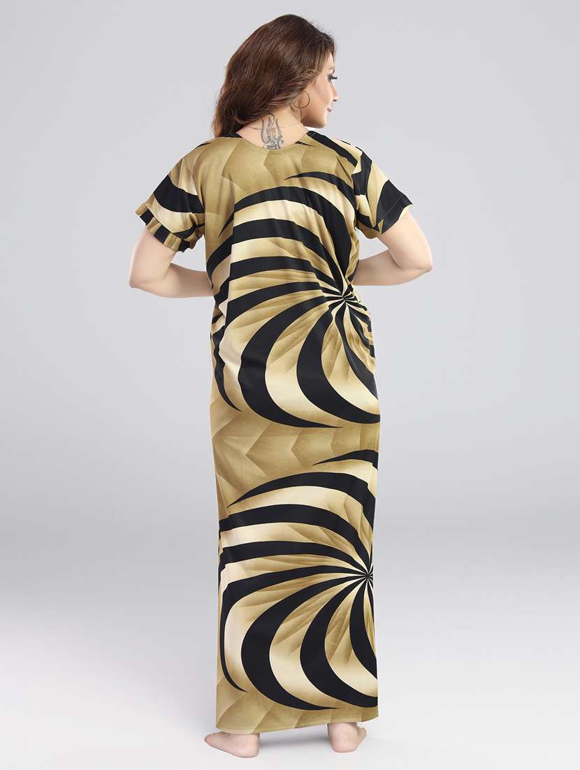 women printed short sleeve nighty - 22140956 -  Standard Image - 4