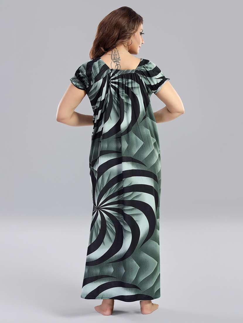 women printed short sleeve nighty - 22140962 -  Standard Image - 4