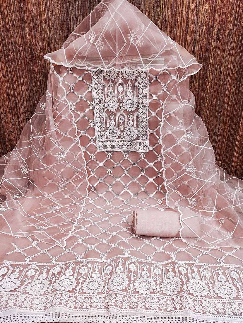 women solid with work unstitched suit set - 22141162 -  Standard Image - 1