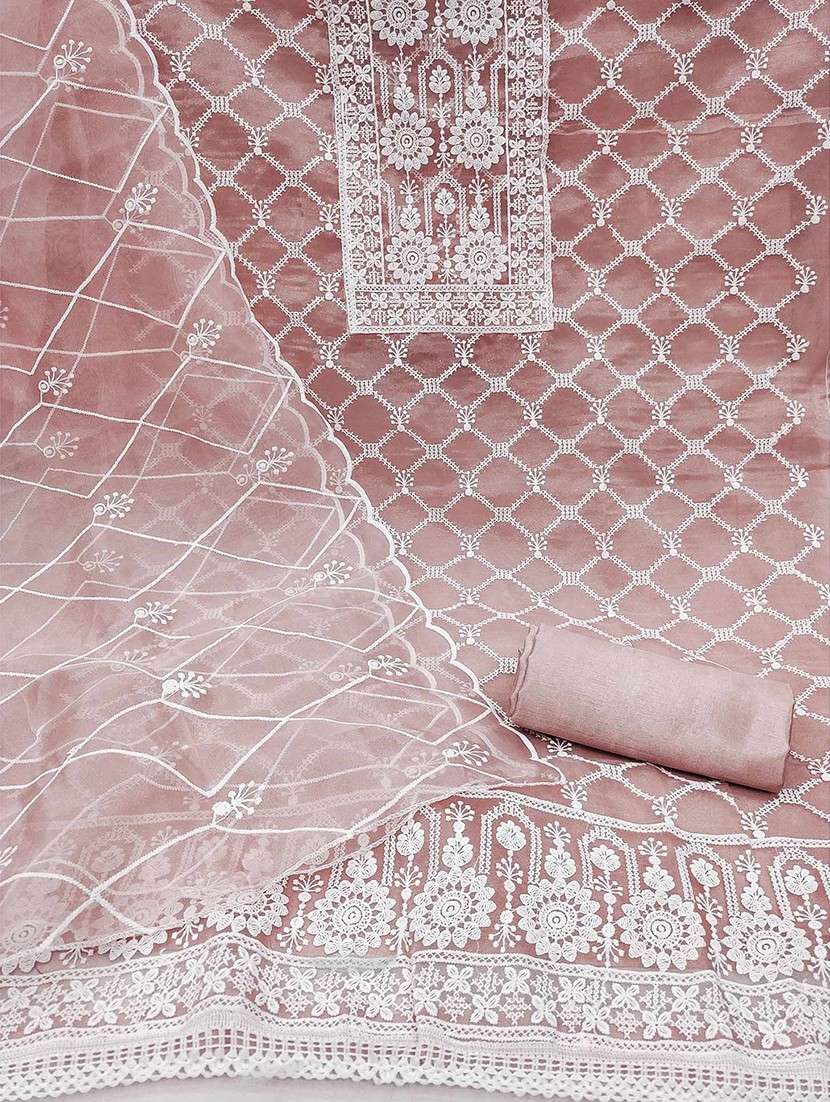 women solid with work unstitched suit set - 22141162 -  Standard Image - 4