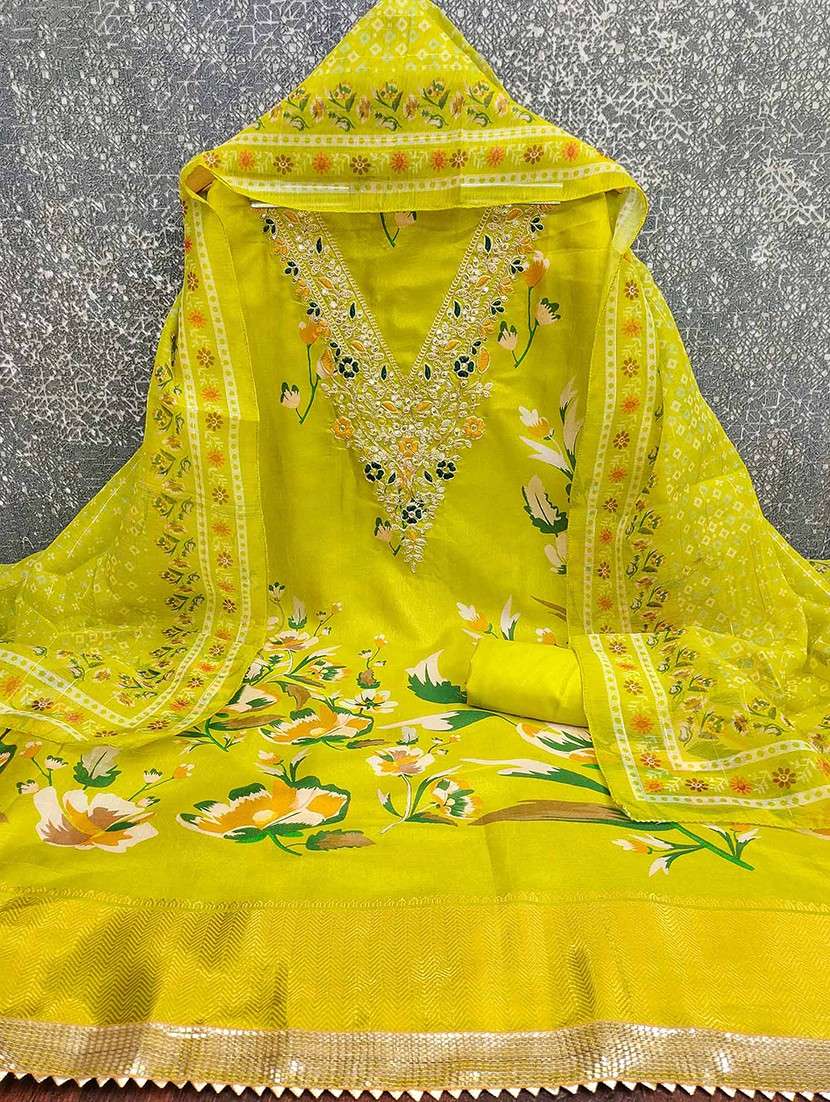 women floral printed unstitched suit set - 22141171 -  Standard Image - 1