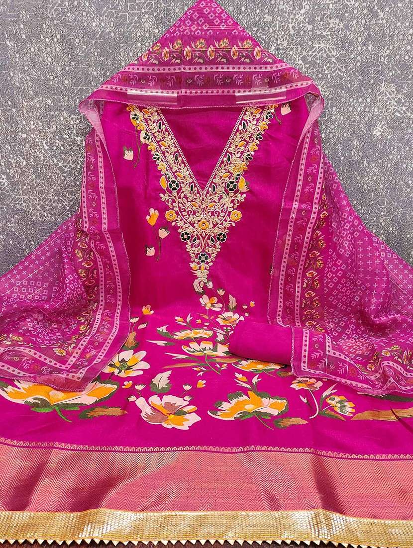 women floral printed unstitched suit set - 22141172 -  Standard Image - 1