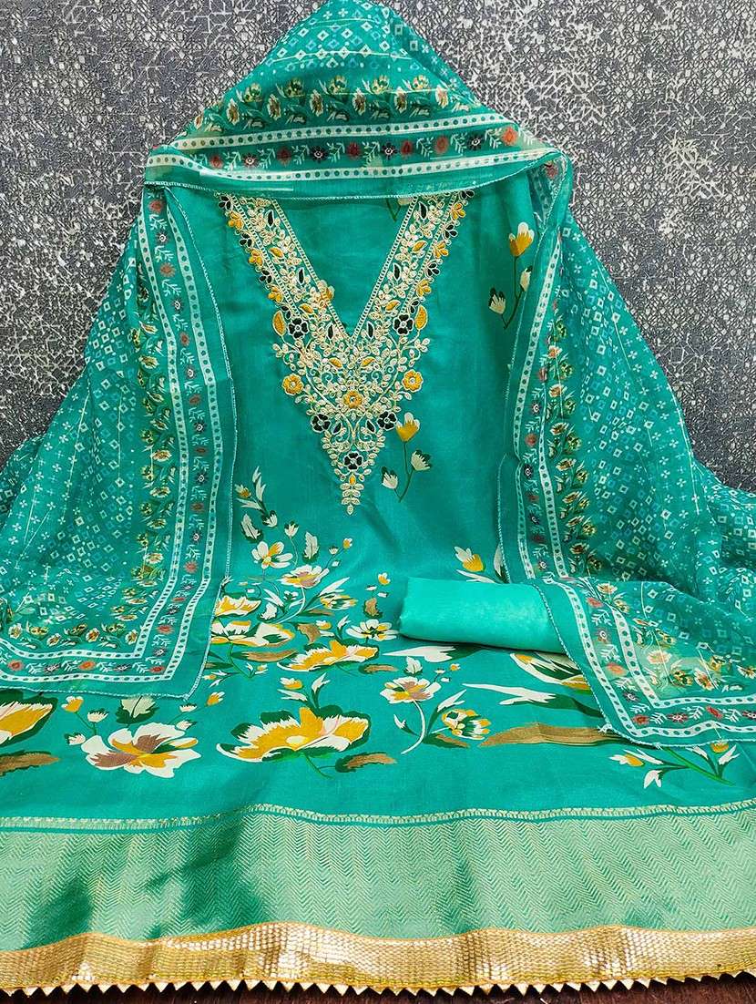 women floral printed unstitched suit set - 22141173 -  Standard Image - 1