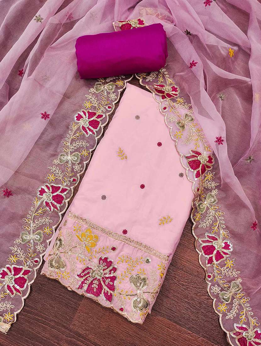 women solid with work unstitched suit set - 22141189 -  Standard Image - 1