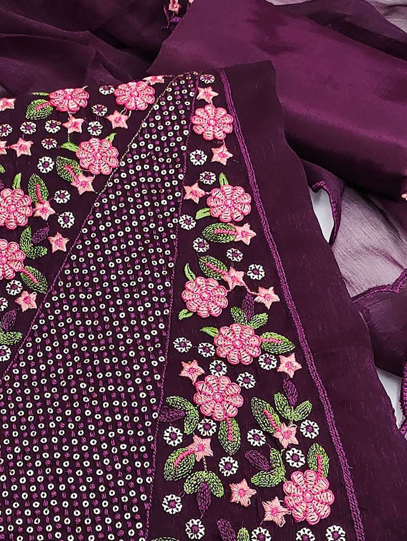 women solid with work unstitched suit set - 22141228 -  Standard Image - 1