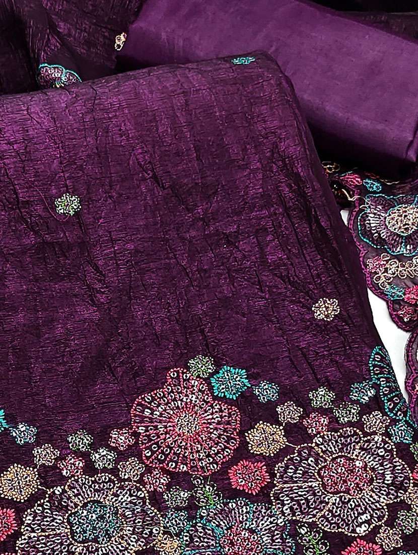 women solid with work unstitched suit set - 22141230 -  Standard Image - 1