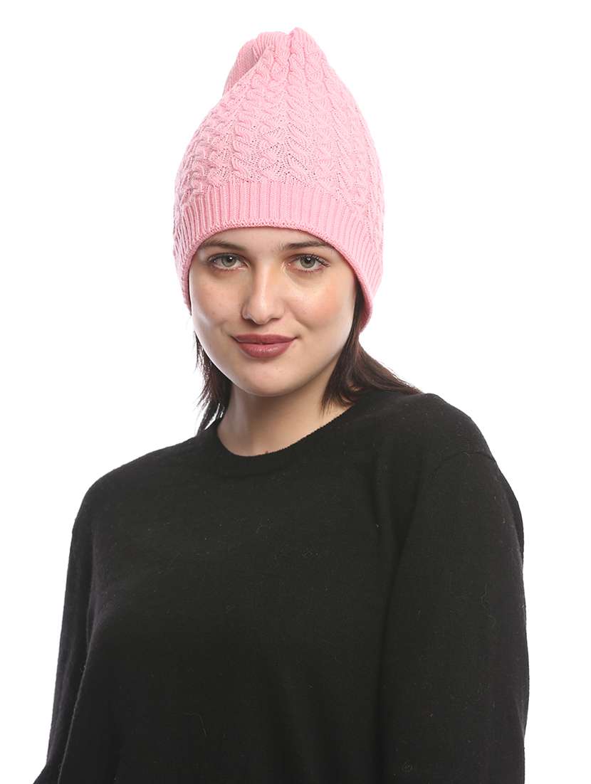 women self design winter cap - 22141254 -  Standard Image - 1