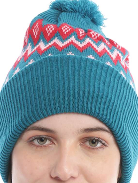 women self design winter cap - 22141256 -  Standard Image - 4