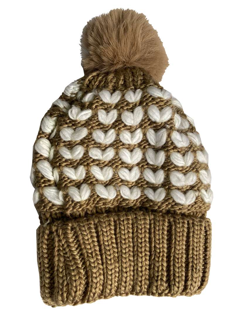 women self design winter cap - 22141266 -  Standard Image - 1