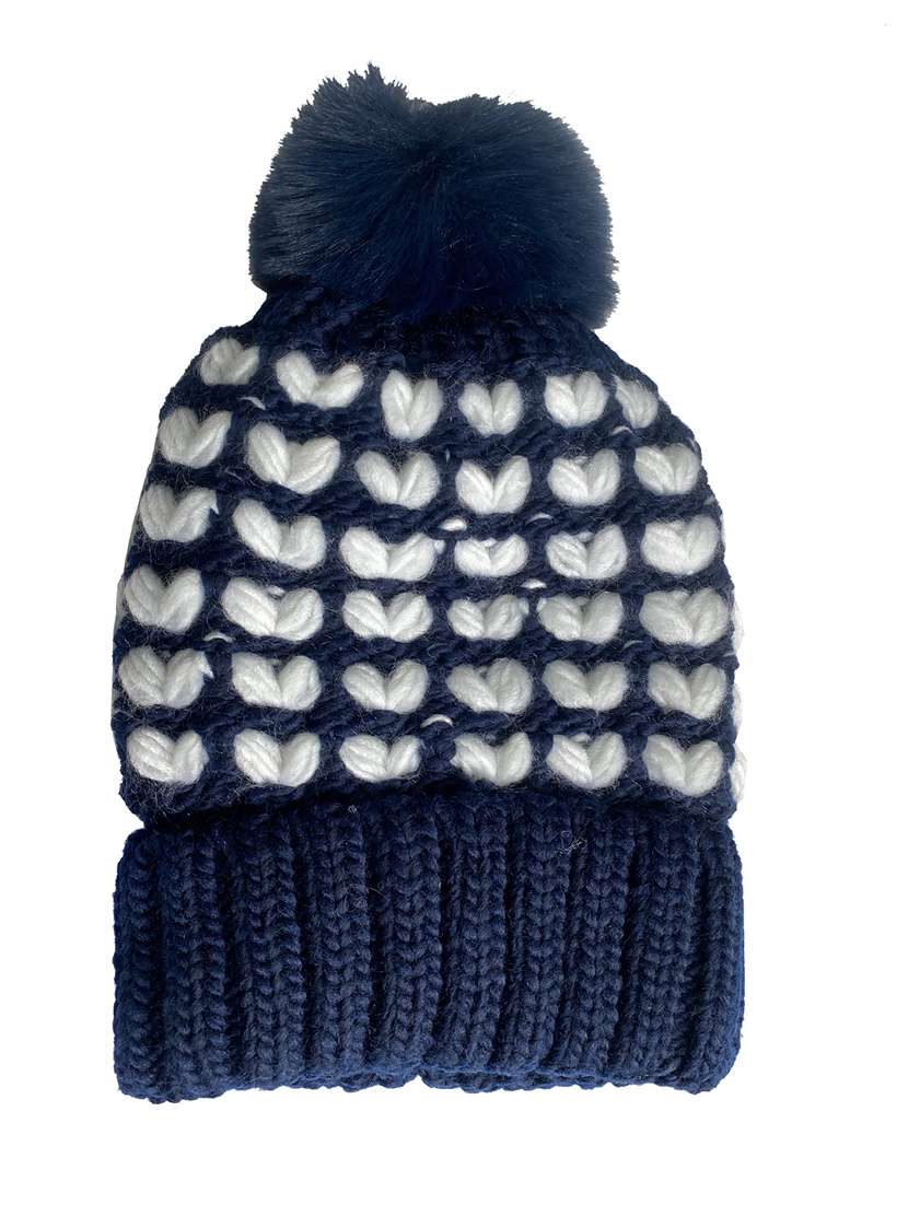 women self design winter cap - 22141268 -  Standard Image - 1