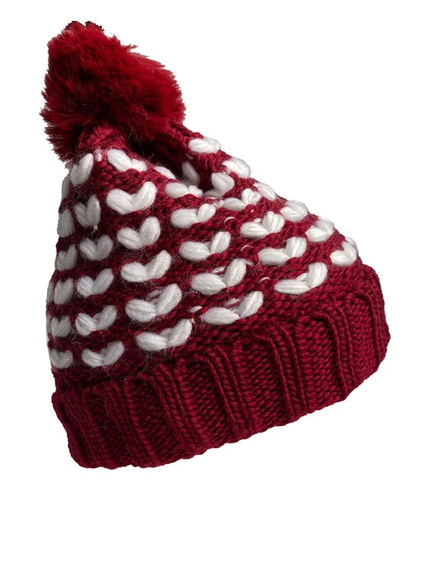 women self design winter cap - 22141270 -  Standard Image - 1