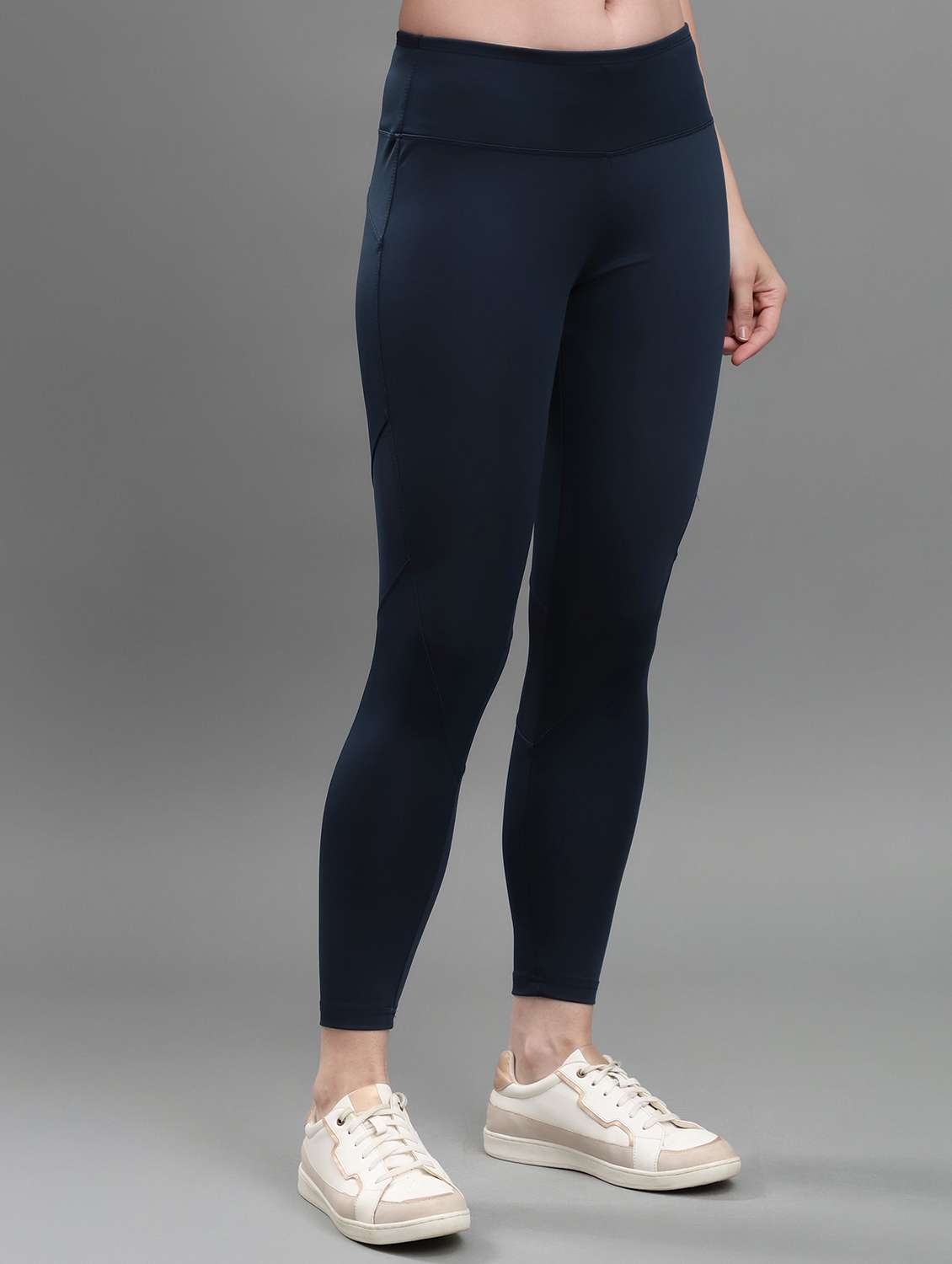 women solid mid rise ankle length tight - 22141271 -  Standard Image - 1