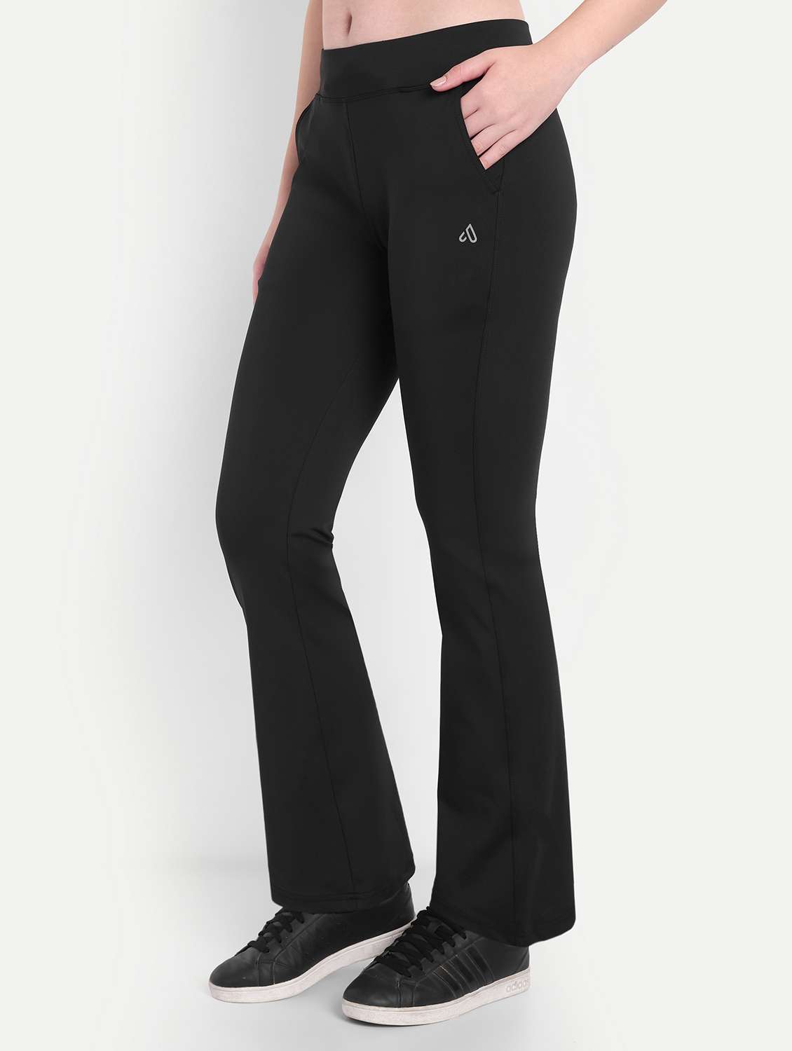 women solid mid rise ankle length yoga pant - 22141283 - Standard Image - 1