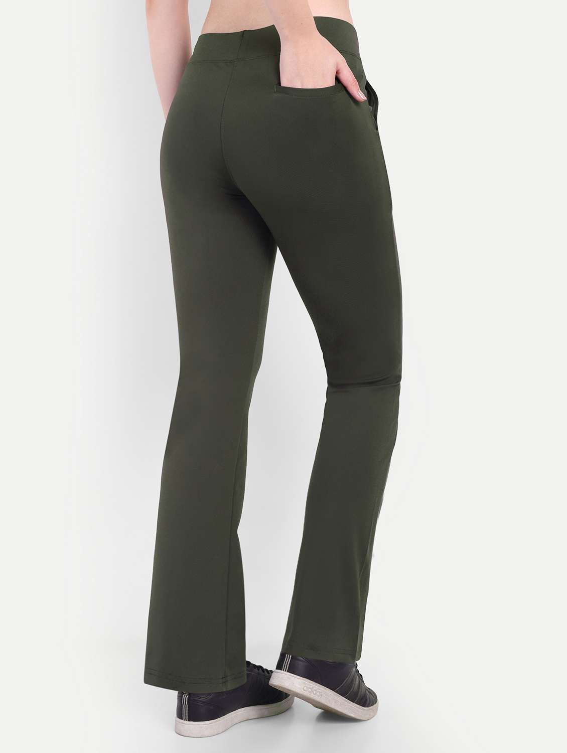 women solid mid rise ankle length yoga pant - 22141286 - Standard Image - 1