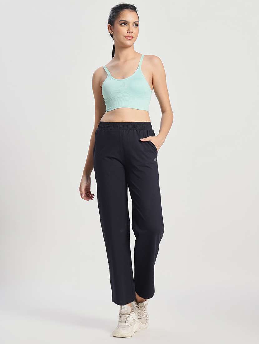 women solid mid rise track pant - 22141288 - Standard Image - 4