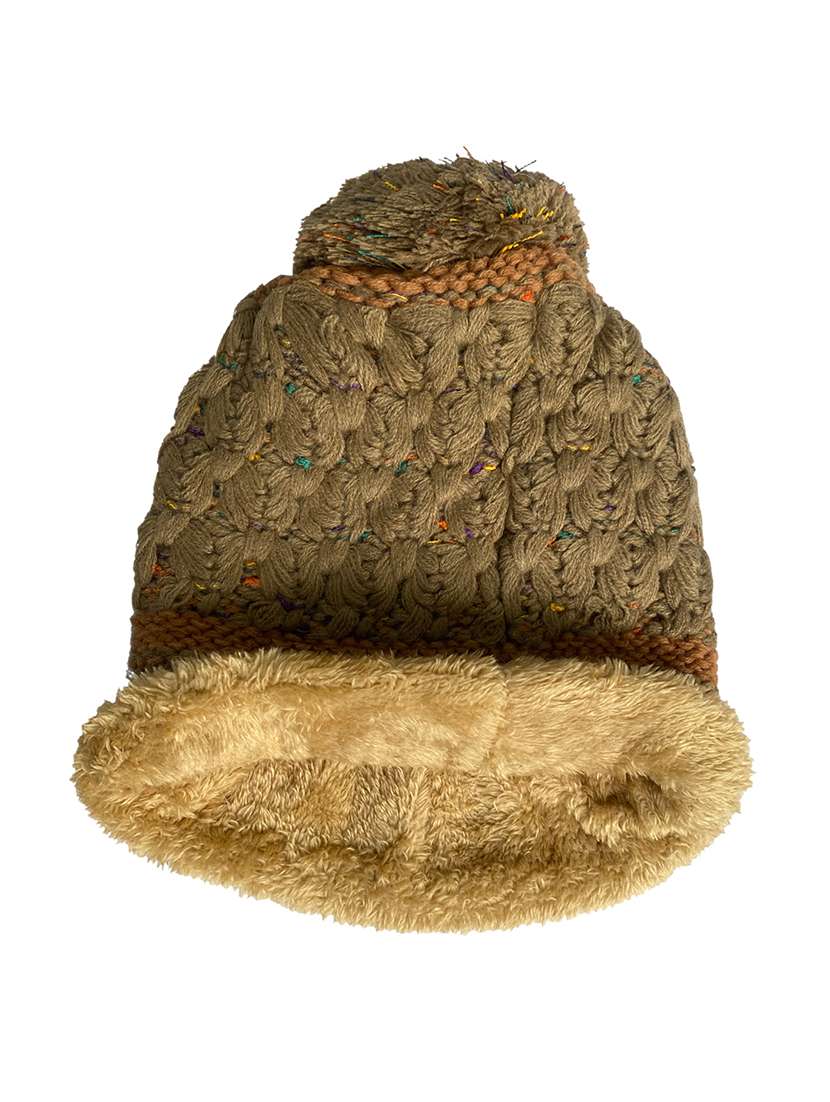 women self design winter cap - 22141292 -  Standard Image - 1