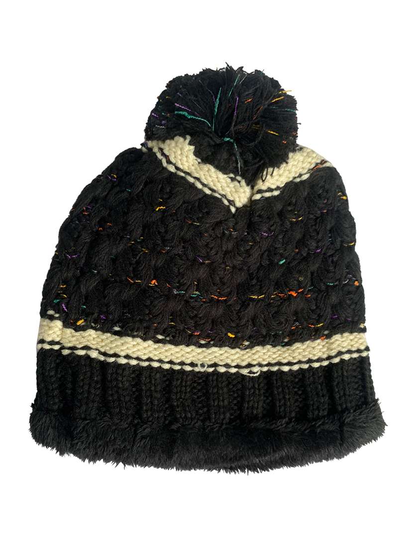 women self design winter cap - 22141293 -  Standard Image - 1