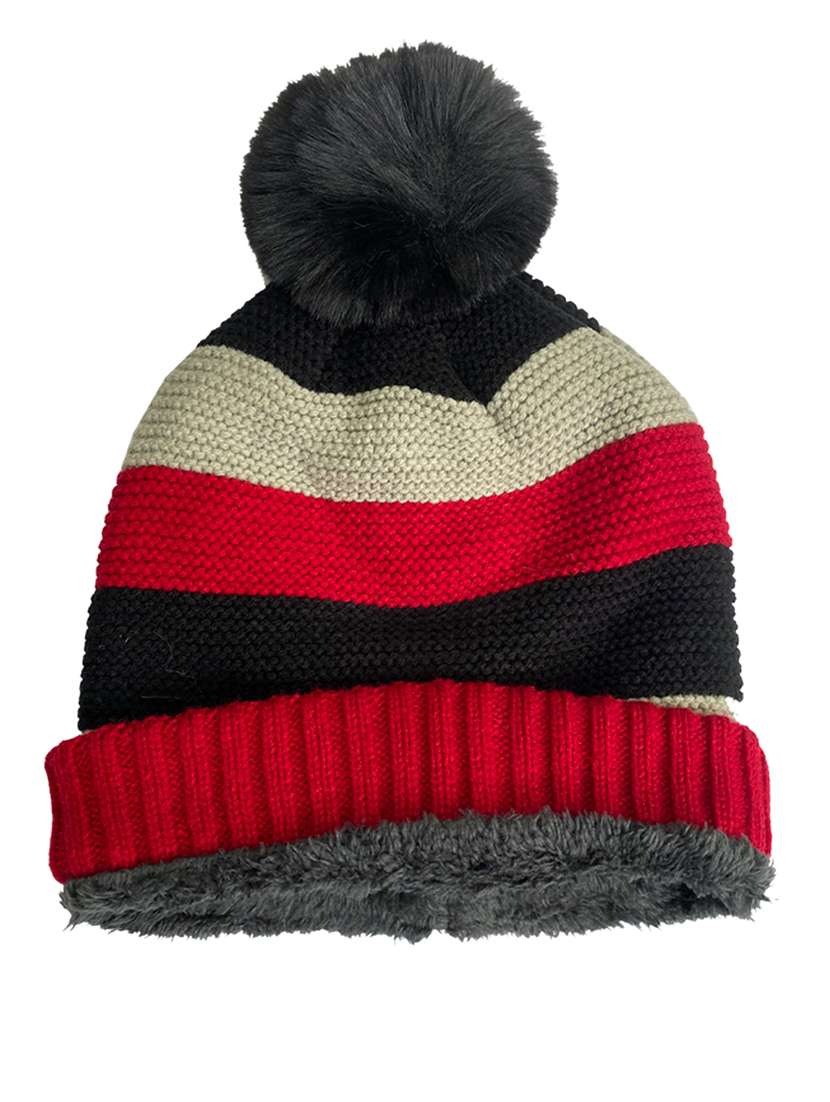 women self design winter cap - 22141298 - Standard Image - 1