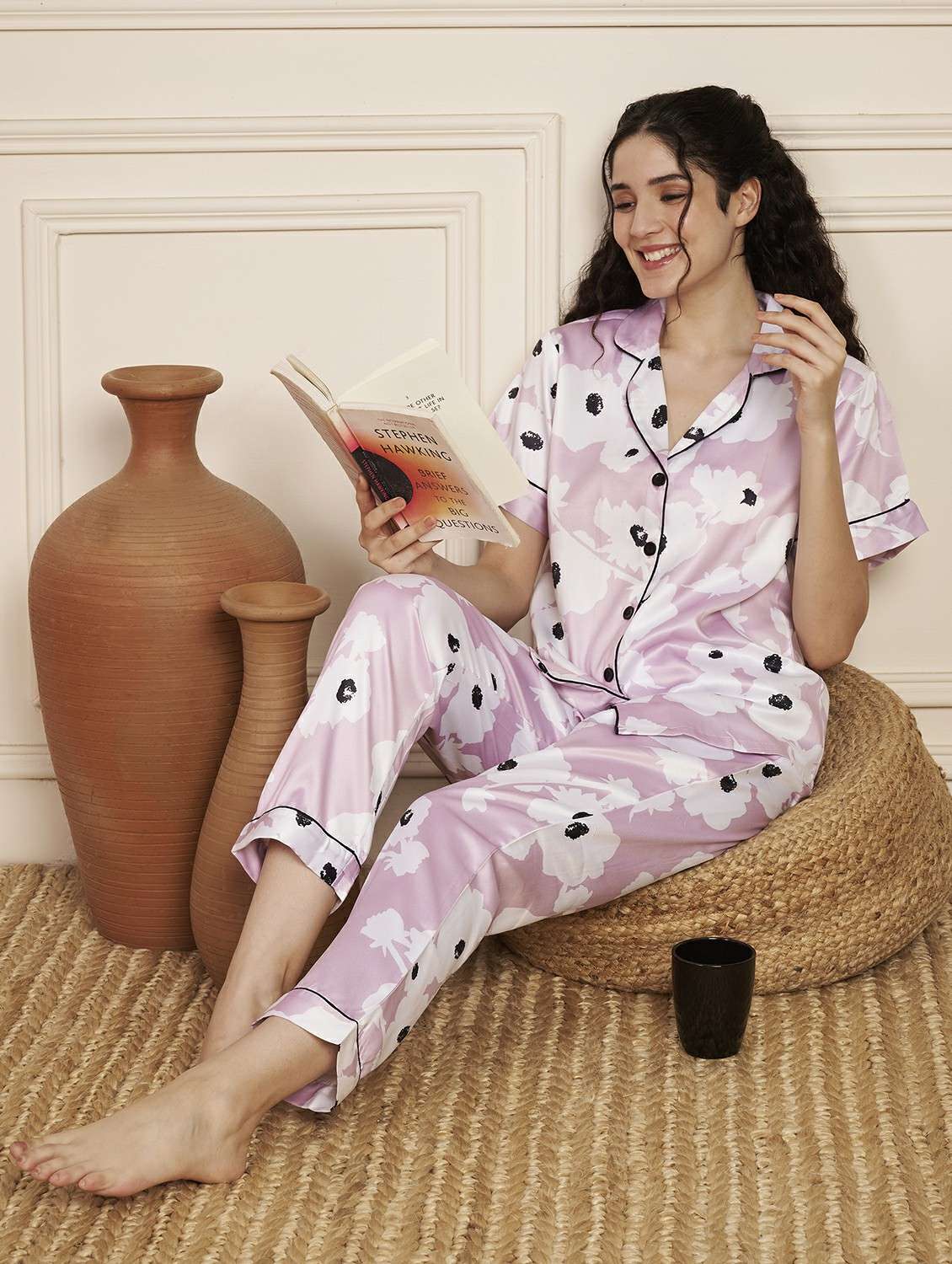 women printed nightwear pyjama set - 22141309 - Standard Image - 1