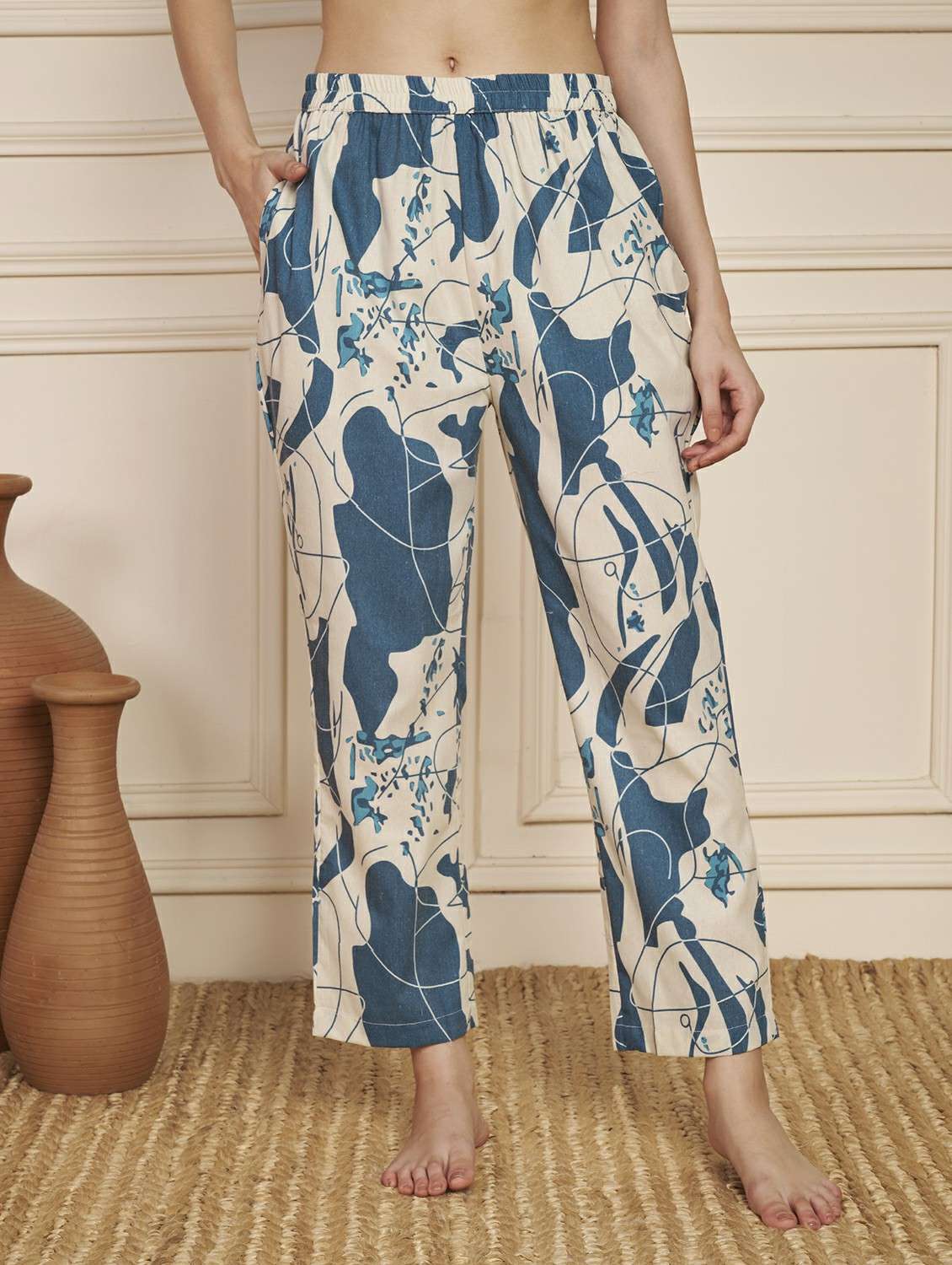 women printed nightwear pyjama set - 22141310 - Standard Image - 6