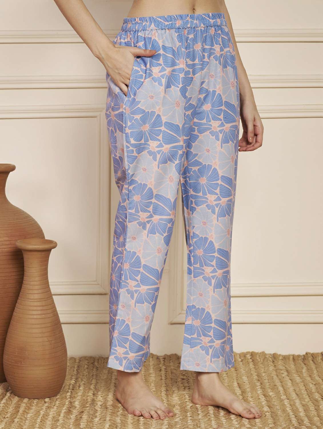 women printed nightwear pyjama set - 22141312 - Standard Image - 6