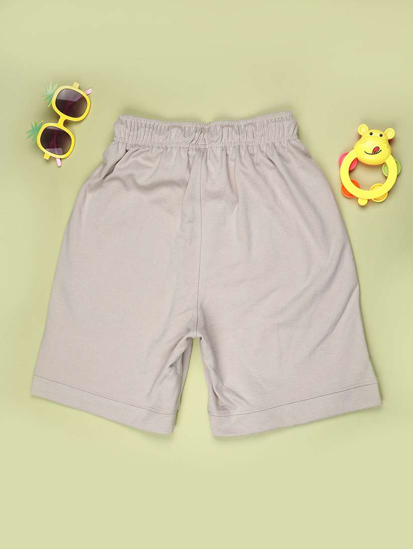 boys solid mid rise regular fit shorts  - 22141316 -  Standard Image - 1