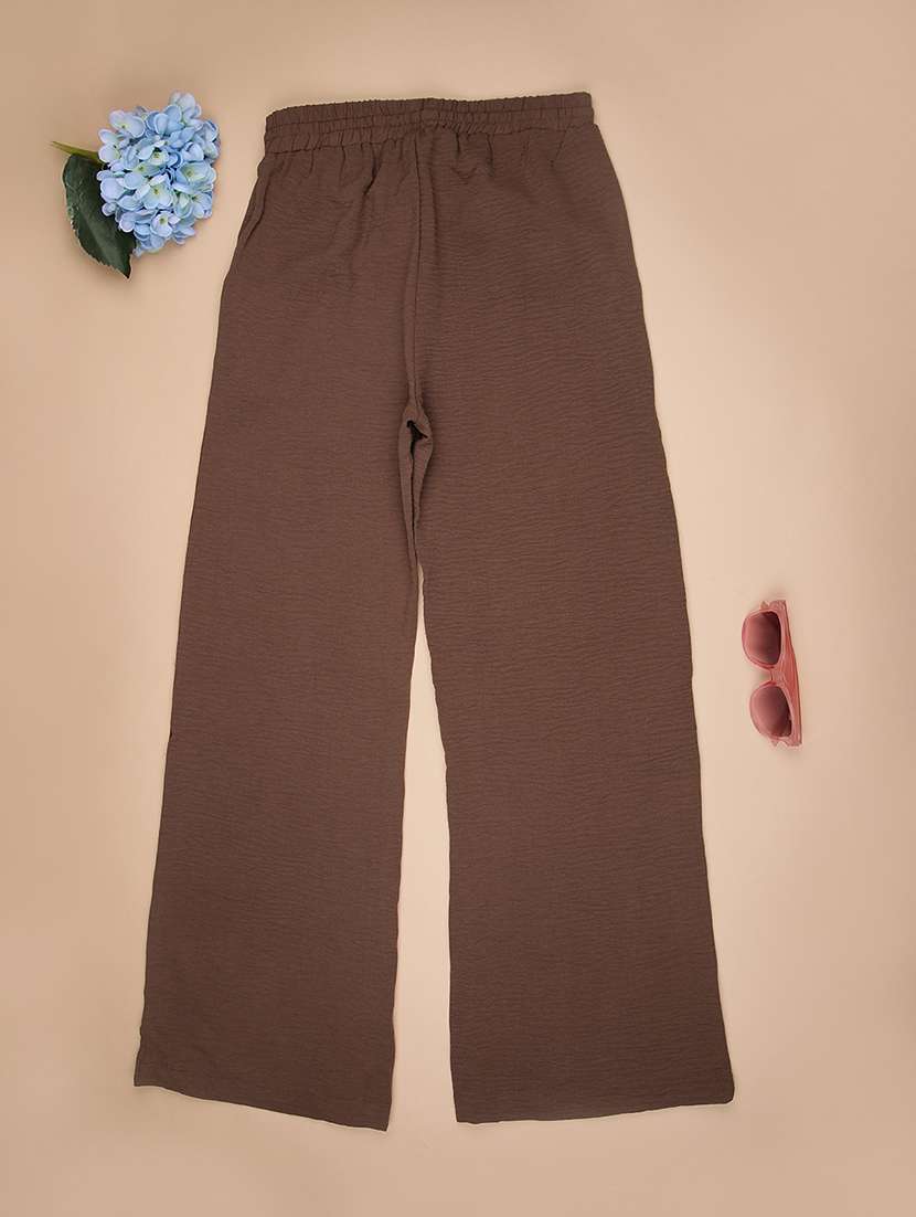 girls solid mid rise palazzo  - 22141330 -  Standard Image - 1